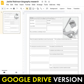 Every-Day Edits: Jackie Robinson Editable Version for Student
