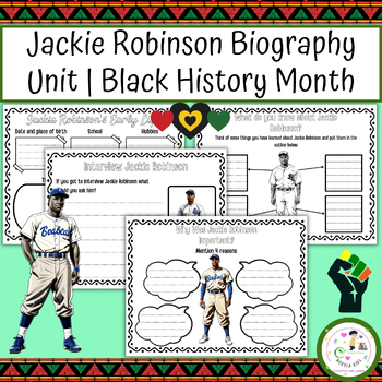 Preview of Jackie Robinson Biography Unit | Black History Month