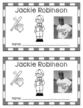 Jackie Robinson Printable Book Black History Famous African Americans