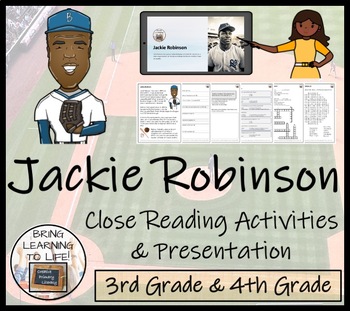 Jackie Robinson Close Reading Activity | 3rd Grade & 4th Grade