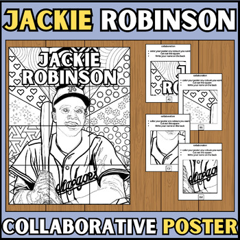 Preview of Jackie Robinson Collaboration Poster Art | Black History Month | Activities