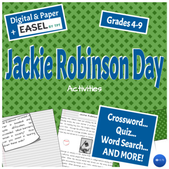 Preview of Jackie Robinson Day NO PREP Passage & Activities