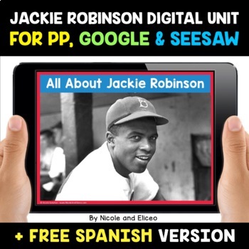 Preview of Jackie Robinson Digital Activities for Google and Seesaw + FREE Spanish