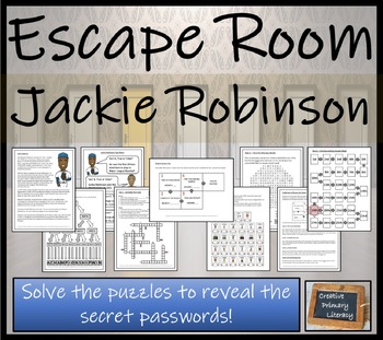 Preview of Jackie Robinson Escape Room Activity