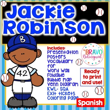 Preview of Jackie Robinson Facts and Activities in Spanish