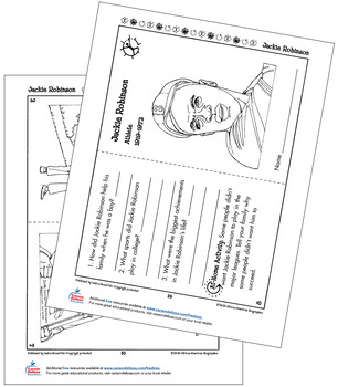 Preview of Jackie Robinson Grades K – 2 Free Printable