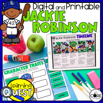 Preview of Jackie Robinson Digital Activities - Civil Rights Leaders - Black History Month