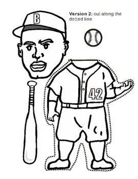 Art Lesson- How to Draw Jackie Robinson Baseball Player, Black