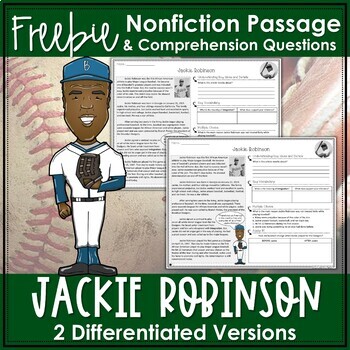 Preview of Jackie Robinson Nonfiction Passage FREEBIE