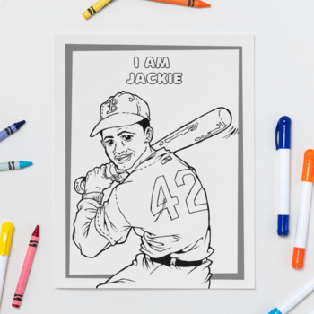 Jackie Robinson - Baseball Player Coloring Page