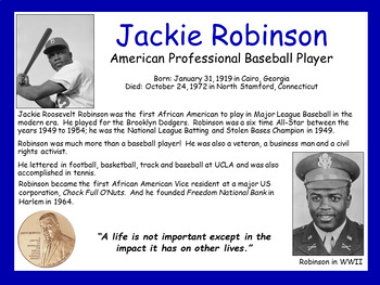 Jackie Robinson Poster by Classy Colleagues