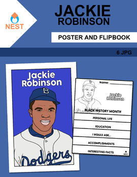 Jackie Robinson Poster and Flipbook by Elvia Montemayor -Nest
