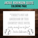 Jackie Robinson Quote Coloring Page | Black History Month 