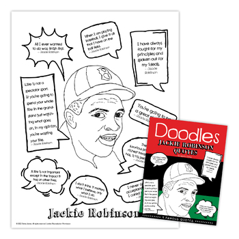 Jackie Robinson Quote Coloring Page | Black History Month Art