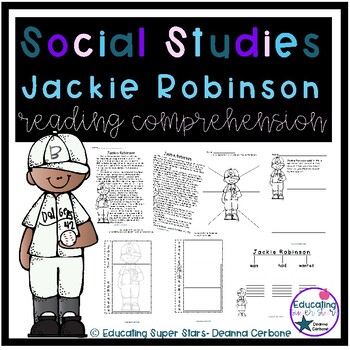 Preview of Jackie Robinson Reading Comprehension and Graphic Organizers