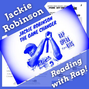 Preview of Jackie Robinson Reading Passage Activities Using Civil Rights Rap Song