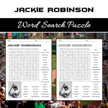 Jackie Robinson Word Search – Teacher Noire