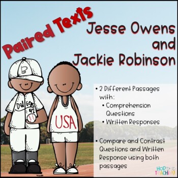 Preview of Black History Month Paired Texts: Jackie Robinson and Jesse Owens