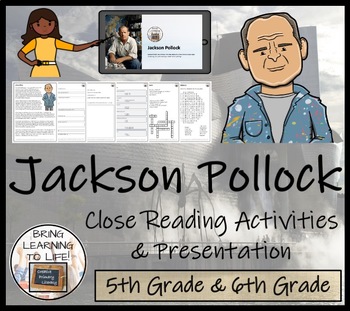 Preview of Jackson Pollock Close Reading Comprehension Activity | 5th Grade & 6th Grade