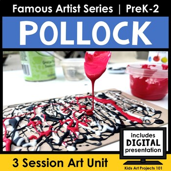 Preview of Jackson Pollock Art Project Famous Artist Elementary Art Lessons K-2
