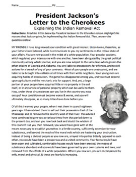 cherokee removal act essay