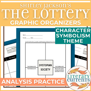 Preview of Jackson's "The Lottery" Analysis Worksheets/Graphic Organizers HS ELA/AP Lit