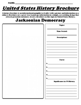 assignment instructions jacksonian democracy project