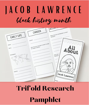 Preview of Jacob Lawrence Biographical Research Project Template | Black History Month- Art