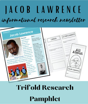 Preview of Jacob Lawrence Research Reading Passage + Report Template-Black History Month