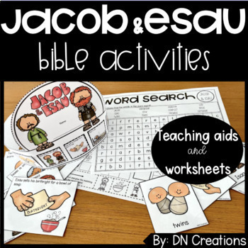 Preview of Jacob and Esau Bible Activities l Jacob and Esau Worksheets l Jacob Bible Study