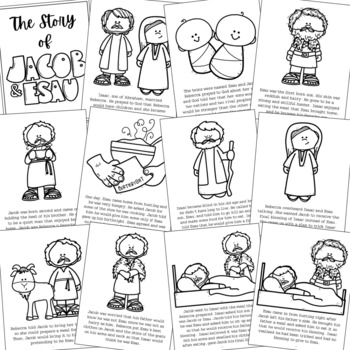 Jacob and Esau Bible Story Coloring Pages and Posters | Craft Activity