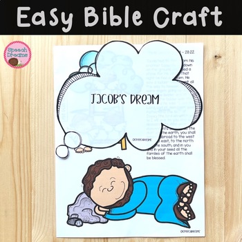 Preview of Jacob's Ladder Christian Bible Craft for kids | Sunday School