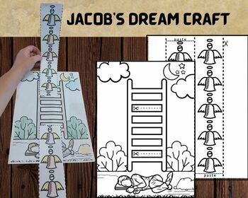 Preview of Jacob's dream Printable, Sunday school Craft, Bible Story Activity kids