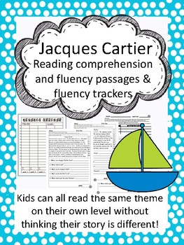 Preview of Jacques Cartier fluency and comprehension leveled passage