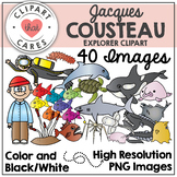 Jacques Cousteau / Sea Creatures Clipart by Clipart That Cares