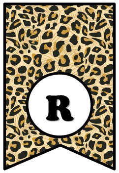 Preview of Jaguar Animal, Bulletin Board Pennant Letters, Classroom Decor, A-Z, 0-9
