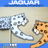 Jaguar Chopstick Puppet Craft, Mammal, Accordion Puppet (4 pages)