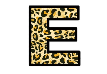  Harloon 216 Pcs 7 inch Animal Prints Letters Cutout Animal Print  Bulletin Board Letters and Number Combo Animal Texture Letters Wall Decors  with Glue Point Dots for Kids Nursery School Classroom 