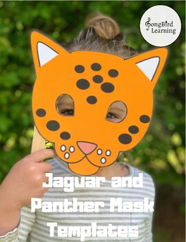 Preview of Jaguar and Panther Mask Craft | Zoo Animals | Rainforest | Zoo Dramatic Play