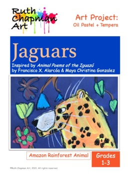 Preview of Jaguars in Tempera: Art Lesson for Grades 1-3