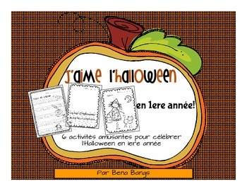 Preview of {J'aime l'Halloween!} Activities for grade 1 Immersion or Primary Core French