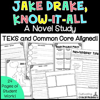 Preview of Jake Drake Know It All Novel Study