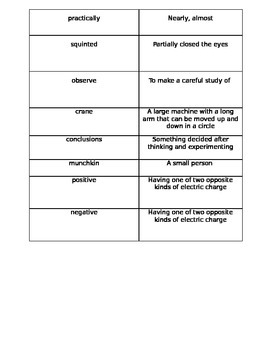 Preview of Jake Drake Know It All Vocabulary Cards