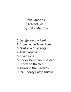 Preview of Jake Maddox Adventure series bookmarks