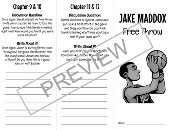Preview of Jake Maddox: Free Throw Comprehension Booklet