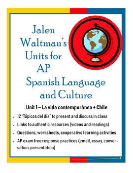 Preview of Jalen Waltman's Unit 1 for AP Spanish Language and Culture