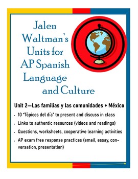 Preview of Jalen Waltman's Unit 2 for AP Spanish Language and Culture