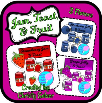 Preview of Jam & Toast- Strawberry, Grape, Blueberry