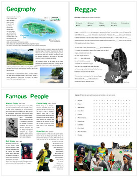 jamaica by thematic worksheets teachers pay teachers