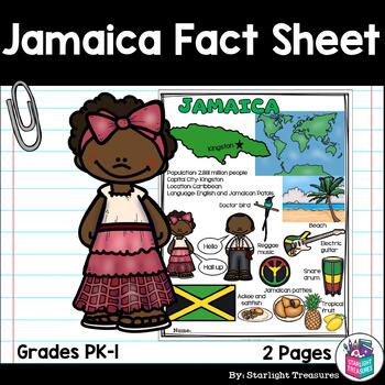 Preview of Jamaica Fact Sheet for Early Readers